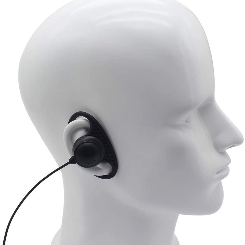 GoodQbuy D Shape 2-Pin Earpiece Headset - Picture 2 of 5